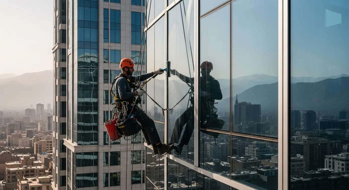 اجرای نماشویی با طناب بدون داربست در تهران