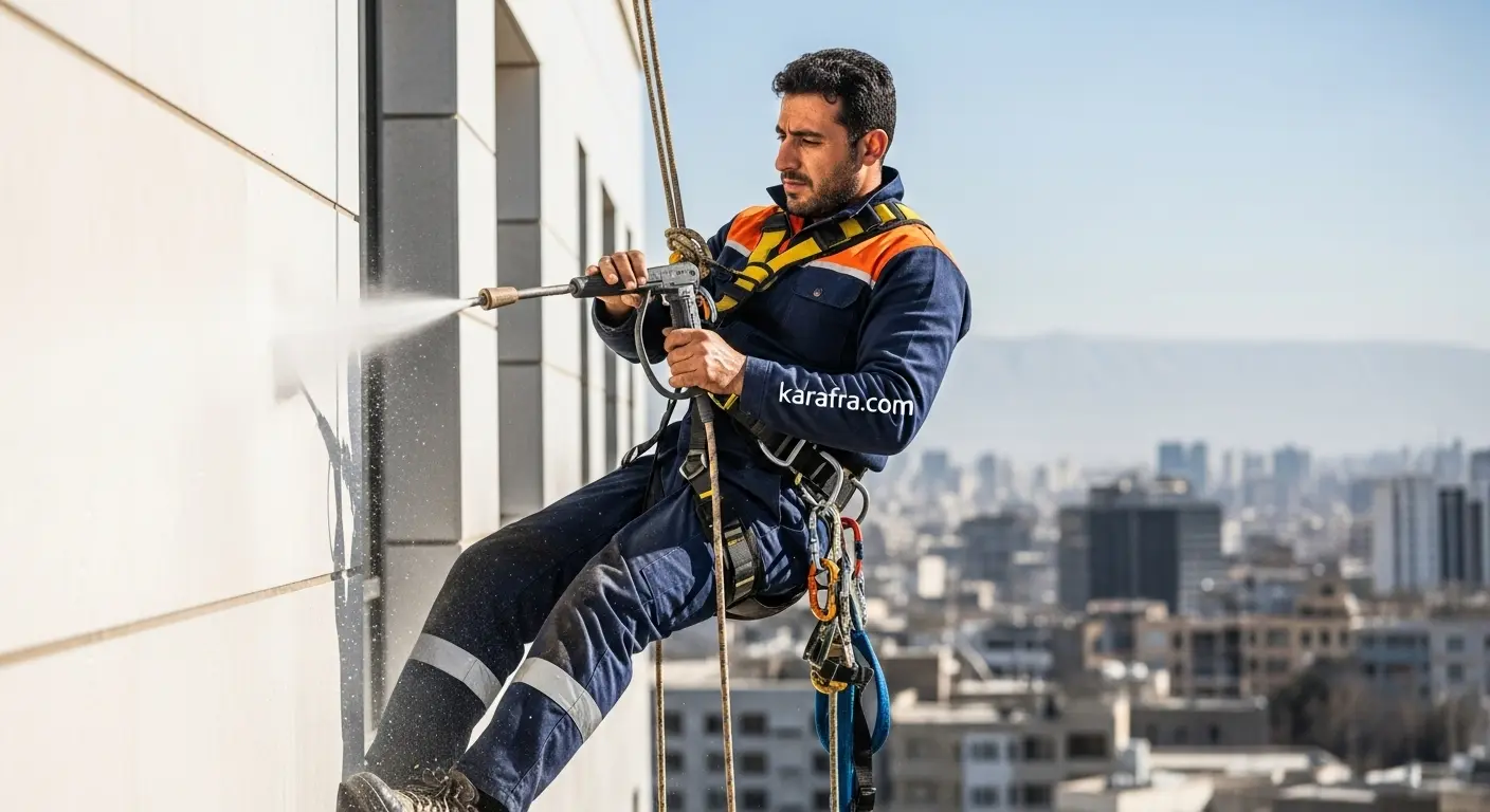 اجرت و قیمت نماشویی ساختمان با واترجت